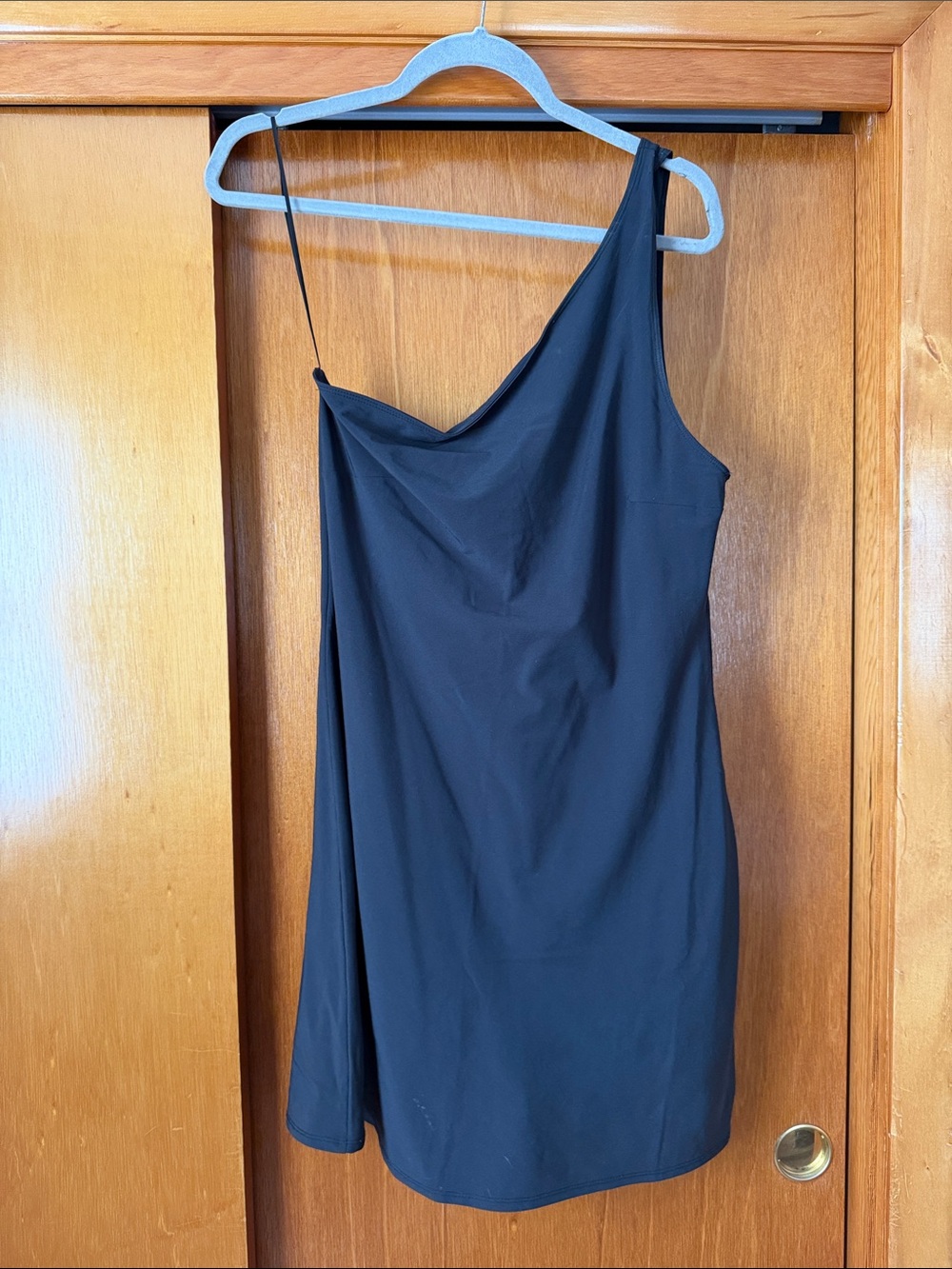 Abercrombie & Fitch One-Shoulder Black Activewear Dress
